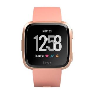 Inteligentné hodinky Fitbit Versa FB505RGPK-EU / 2 veľkosti remienka v balení / GPS / Broskyňa / Hliník v ružovo zlatej farbe / POŠKODENÝ OBAL