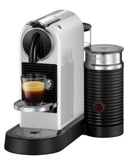 Kapsulový kávovar DeLonghi Nespresso CitiZ&amp;Milk EN267.WAE / 1 l / 1710 W / 19 bar / biela / ZÁNOVNÉ