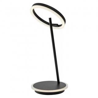 LED stolová lampa Ring Ø 20 cm, 18 W, 1 900 lm / hliník / čierna