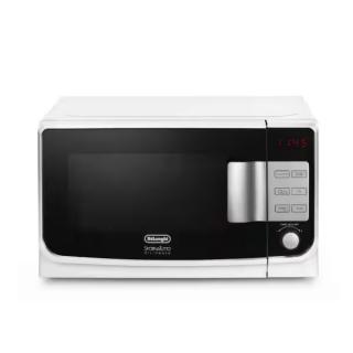 Mikrovlnná rúra DeLonghi MW20 / 1450 W / priemer taniera 24,5 cm / 20 l / 60-220 °C / hodiny / biela / POŠKODENÝ OBAL