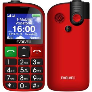 Mobilný telefón Evolveo EasyPhone FM (EP-800-FMR) / 1000 mAh / DUAL SIM / Bluetooth / 320 × 240 px / 2,3  (5,8 cm) / červená / ROZBALENÉ