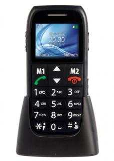 Mobilný telefón Fysic FM-7500 / pre seniorov / so stojanom / SOS tlačidlo / 124 x 160 px / 1,77  (4,5 cm) / 900 mAh / čierny / ZÁNOVNÉ