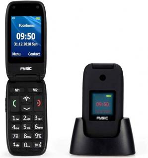 Mobilný telefón pre seniorov Fysic FM-9260 s nabíjacím stojanom / C-cup / SOS tlačidlo / 800 mAh / 250 kontaktov / 2,4  (6,1 cm) / 124 x 160 px / 2…