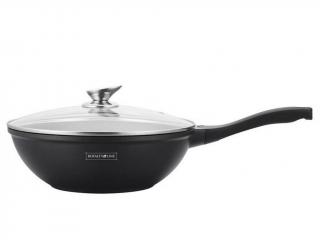 Mramorová panvica Wok s vekom Royalty Line RL-BW30ML s priemerom 30 cm