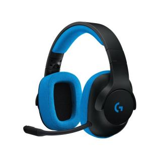 Náhlavná súprava Logitech Gaming G233 Prodigy 981-000703 / 20 až 20 000 Hz / 107 dB / 32 ohmov / čierna/modrá / ZÁNOVNÉ