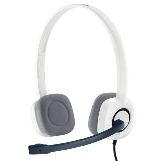 Náhlavná súprava Logitech Stereo H150 coconut 981-000350 / 20 Hz - 20 kHz / 22 ohmov / 2× 3,5 mm Jack / biela / ZÁNOVNÉ