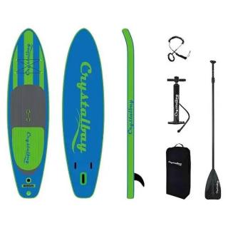 Paddleboard SUP Crystal Bay 285 / 285 × 71 × 12 cm / nosnosť 90 kg / zeleno-modrá