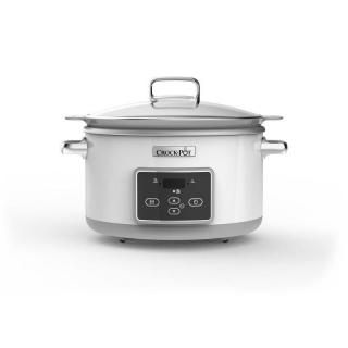 Pomalý hrnec Bionaire CrockPot Saute CSC026X / 5 l / 6 porcí / 220 W / displej / šedá/bílá / ZÁNOVNÍ