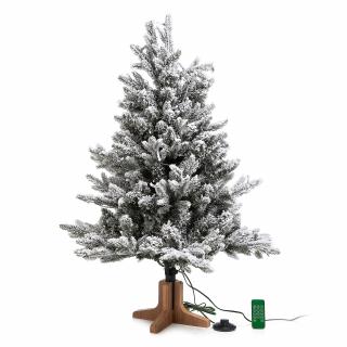 QVC Luxusný 3D vianočný stromček / jedľa / 140 cm / 400 LED Deluxe / 132 farebných efektov / zasnežený