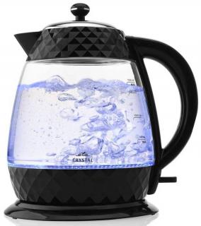 Rýchlovarná kanvica ETA Crystal 3154 90000 / 2200 W / 1,7 l / sklo / čierna / transparentná / ROZBALENÉ