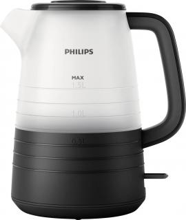 Rýchlovarná kanvica Philips HD9334/90 / 2200 W / 1,5 l / matná čierna / biela / ROZBALENÉ