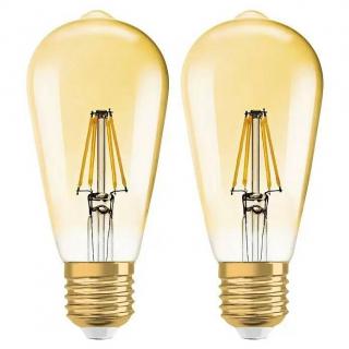 Sada 2 žiaroviek Osram LED Vintage Edition 1906 / 6,5 W / E27 / ST64 / teplá biela