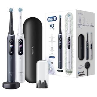 Sada zubných kefiek Oral-B iO8 Series Duo / 6 režimov čistenia / magnetické iO / čierna / biela / ZÁNOVNÉ