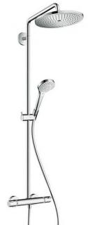 Sprchový systém Hansgrohe Croma Select S Showerpipe 280 s / termostat / 40 °C / G1 / DN15 / 16 l/min. / 1 typ prúdu / chróm