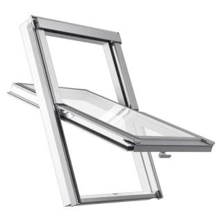 Strešné okno SKYLIGHT / 66,0 x 118,0 cm / pre sklon strechy 15° - 90° / hliník / PVC / oceľ / biela / sivá