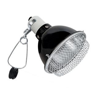 Osvetlenie pre terárium 14cm z mriežkou (Upínacia lampa z mriežkou E27 Ø 140mm)