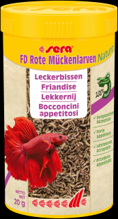 Sera FD Bloodworms Nature 250ml (Sera FD Červené larvy komára 250ml)