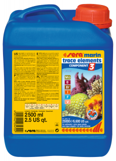 Sera marin COMPONENT 3 trace elements Anionics 2.500ml (Sera marin COMPONENT 3 stopové prvky aniony na 2.5000 litrov vody)