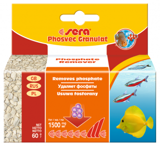 Sera phosvec granulat 60g pre malé filtre (Sera phosvec granulat 60g pre malé filtre)