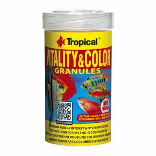 Tropical VitalityColor Granules 100ml (Tropical VitalityColor Granules 100ml/55g granulované krmivo s vyfarbujúcim a vitalizujúcim účinkom)