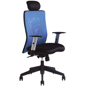 OFFICE PRO Calypso XL - ergonomická stolička s opierkou hlavy, prevedenie antracit- tmavosivá