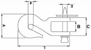 HÁK KOMPLET A90 B40 C69 d19 E19 L190mm