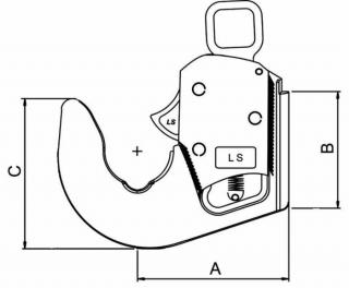 HÁK KOMPLET NAVÁRACÍ A105 B82 C105 D56mm CAT.1A/2A HRÚBKA 30mm