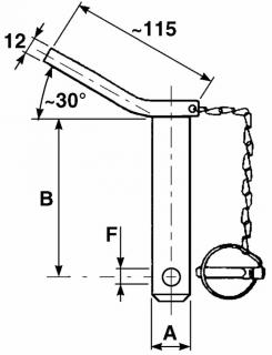 KOLÍK POISTNÝ S RETIAZKOU CAT1Aa A19 B175 F12mm