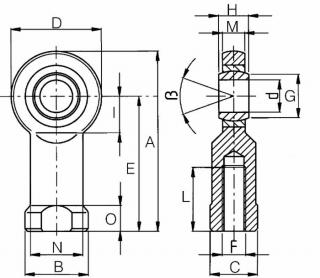 KONCOVKA SO ZÁVITOM A103,5 B35 C32 D53 d20 E77 FM20x1,5 G24,1 H16 I27 L40 M13 N27,5 O10mm