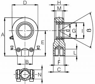 KONCOVKA SO ZÁVITOM A112 B50 C40 D78 d35 E70 FM28x1,5 G39,5 H30 I47 L29 M25 N28mm