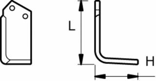 NÔŽ MULČOVAČA Ľ H138 L188 d14,5 (KRONE)