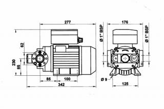 PUMPA E80M X DIESEL 75L 230V 500W