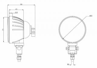 SVETLO OKRÚHLE 12V D85