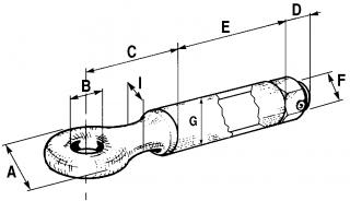 ŤAŽNÉ OKO A1047 B45 C96 D24 E150 FM30 G51mm