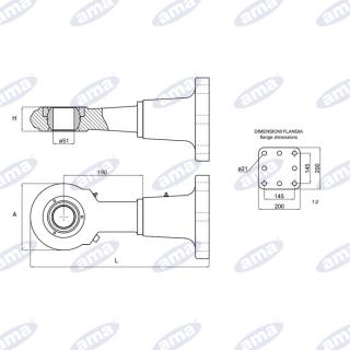 ŤAŽNÉ OKO CAT 4, d51, L429, MAX. 3t, A160, H58mm