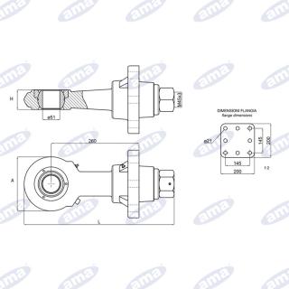 ŤAŽNÉ OKO CAT 4, d51, L444, MAX. 3t, A160, H58mm