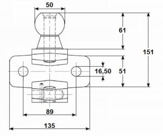 ŤAŽNÉ ZARIADENIE GUĽA A50,05 B89 C16,5mm