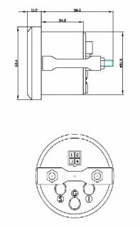 TEPLOMER BUDÍK 12V D52,5mm IP65 40°C AŽ 120°C