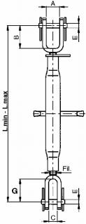 TIAHLO POLOHOV. DO STRÁN TRAKTOR DO 60HP A30 B60 C24 E18 F22x2,5 G72 L MIN/MAX 380/530