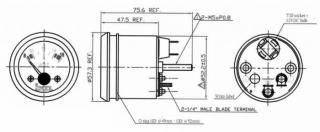 UKAZOVATEĽ STAVU BATÉRIE 12V D52,5