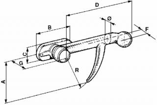 UZÁVER BOČNICE VLEČKY ĽAVÝ A80 B75 C35 D180 F12 G40 P107mm