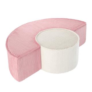 Wigiwama® Pink Mousse Pouffe Set - Vestys |  WGM-013-7