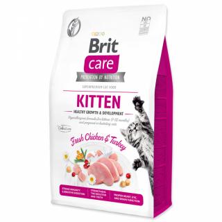 Brit Care granuly Cat Grain-Free Kitten Healthy Growth &amp; Development kura a morka 2 kg