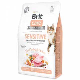 Brit Care granuly Cat Grain-Free Sensitive Healthy Digestion &amp; Delicate Taste morka a losos 2 kg