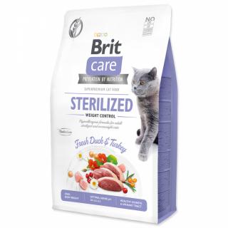 Brit Care granuly Cat Grain-Free Sterilized Weight Control kačka a morka 2 kg