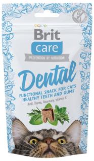 Brit Care snack pre mačky Dental 50g