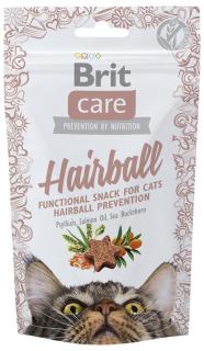 Brit Care snack pre mačky Hairball 50g