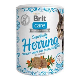 Brit Care snack pre sterilizované mačky Superfruits sleď 100g