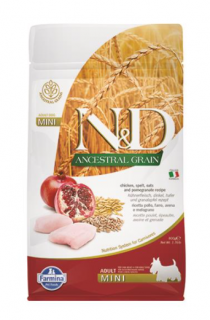 Farmina N&amp;D Dog AG Adult Mini, Chicken, spelt, oats &amp; pomegranate 0,8kg