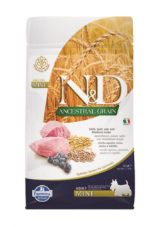 Farmina N&amp;D Dog AG Adult Mini, Lamb, spelt, oats &amp; blueberry 0,8kg